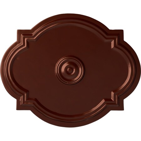 Ekena Millwork Waltz Ceiling Medallion (Fits Canopies up to 4 1/2"), 21 1/4"W x 17 3/8"H x 1"P, Antique Copper CM21WAACS